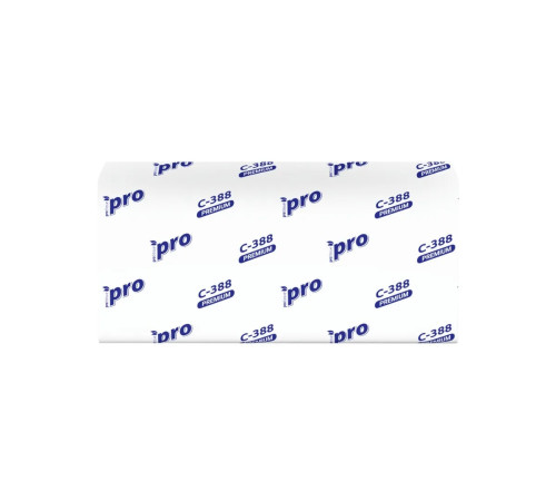 Бумажные полотенца PROtissue Premium V сложения 3 слоя, 180 листов / 16 гр (21x22 см), белые. 20 пачек Сясьский ЦБК С388