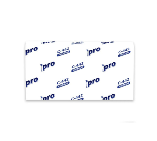Бумажные полотенца PROtissue Premium Z сложения 2 слоя, 200 листов / 16 гр (21,5х24 см), белые, 21 пачка, Сяський ЦБК С442