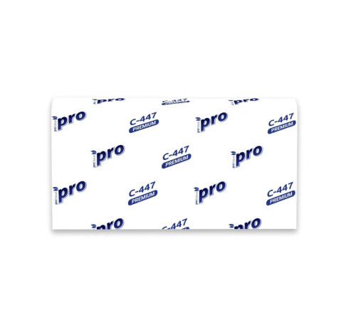 Бумажные полотенца PROtissue Premium W сложения 2 слоя, 150 листов / 16 гр (21,5х32 см), белые, 21 пачка, Сяський ЦБК С447