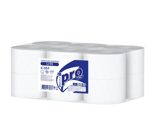 Бумажные полотенца PROtissue Lite 1 слой, 275 м, 808 листов (20x34 см), белые. 6 рулонов, Сяський ЦБК С351 Бумажные полотенца PROtissue Lite 1 слой, 275 м, 808 листов (20x34 см), белые. 6 рулонов, Сяський ЦБК С351