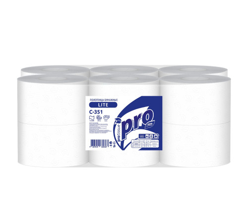 Бумажные полотенца PROtissue Lite 1 слой, 275 м, 808 листов (20x34 см), белые. 6 рулонов, Сяський ЦБК С351 Бумажные полотенца PROtissue Lite 1 слой, 275 м, 808 листов (20x34 см), белые. 6 рулонов, Сяський ЦБК С351