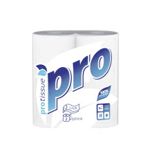 Бумажные полотенца PROtissue Premium 2 слоя, 15 м, 60 листов (23x25 см), белые. 48 рулонов, Сяський ЦБК С162