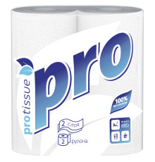 Бумажные полотенца PROtissue Premium 2 слоя, 15 м, 60 листов (23x25 см), белые. 48 рулонов, Сяський ЦБК С162