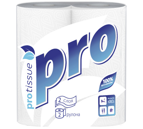 Бумажные полотенца PROtissue Premium 2 слоя, 15 м, 60 листов (23x25 см), белые. 48 рулонов, Сяський ЦБК С162