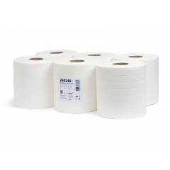 Бумажные полотенца РП 1-280\23 однослойные, 280 м, 1166 листов, белые. 6 рулонов НРБ-Групп 250115