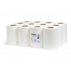 Бумажные полотенца РП 2-75\20 двухслойные, 75 м, 213 листов, белые. 12 рулонов НРБ-Групп 250209