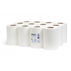 Бумажные полотенца РП 2-90\20 двухслойные, 90 м, 375 листов, белые. 12 рулонов НРБ-Групп 250211