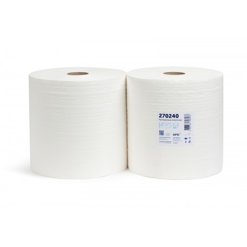 Бумажные полотенца НРБ П 2-400\Н 24,0 2-х слойные, 2 рулона, 400 м, 1143 листа, белые, арт 270240