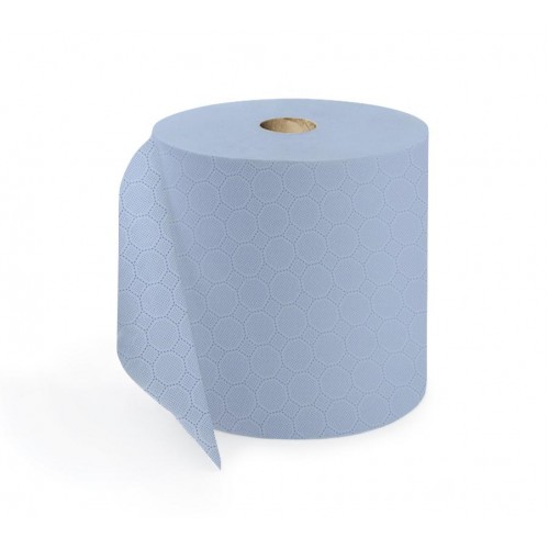 Бумажные полотенца Belux PRO 2-х слойные, 2 рулона, 350 м, 1167 листов (24x30 см), синие, арт 274913