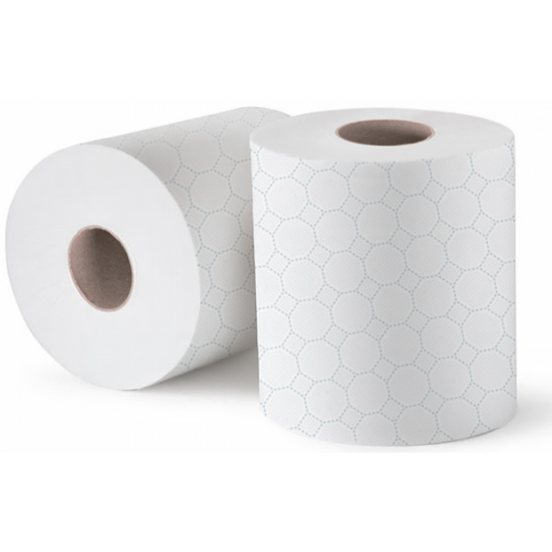 Бумажные полотенца Belux PRO 1-слойные, 6 рулонов, 280 м, 20,3 см, белые, арт 274818