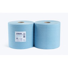 Бумажные полотенца П 2-350\h 24 двухслойные, 350 м, 1000 листов, синие. 2 рулона НРБ-Групп 270235