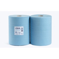 Бумажные полотенца П 2-350\h 33 двухслойные, 350 м, 1000 листов, синие. 2 рулона НРБ-Групп 270245