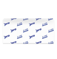Бумажные полотенца PROtissue Comfort V сложения 1 слой, 250 листов / 33 гр (21x22 см), белые. 20 пачек Сясьский ЦБК С193