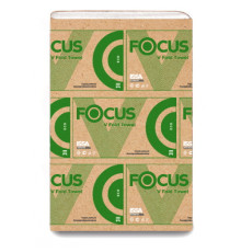 Бумажные полотенца Focus Eco, V сложение, 1 слой, 250 листов, 15пачек, белый