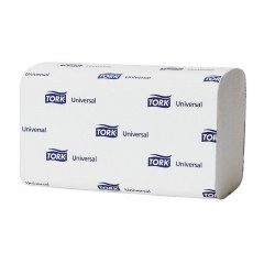 Бумажные полотенца Universal Singlefold (H3) ZZ сложения однослойные, 250 листов (23x23 см), белые. 20 пачек Tork 120108