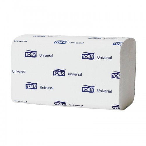 Бумажные полотенца Tork Universal Singlefold (H3) ZZ сложения 1-слойные, 20 пач, 250 листов (23x23 см), белые, арт 120108