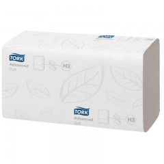 Бумажные полотенца Tork Universal Singlefold (H3) ZZ сложения двухслойные, 200 листов (23x23 см), белые. 20 пачек