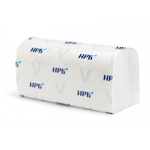 Бумажные полотенца НРБ 1-250\23 V сложения 1-слойные, 20 пач, 250 листов (22x21 см), белые, арт 25V120