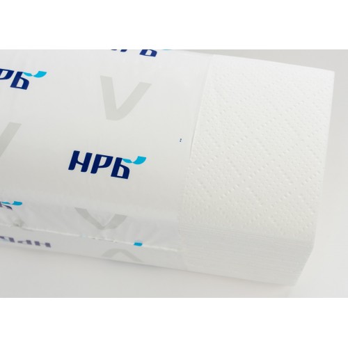 Бумажные полотенца НРБ 1-250\23 V сложения 1-слойные, 20 пач, 250 листов (22x21 см), белые, арт 25V120