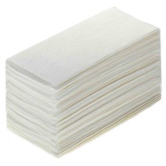 Бумажные полотенца Стандарт V сложения однослойные, 250 листов (22x23 см), белые. 20 пачек Бумага-Опт 01-225