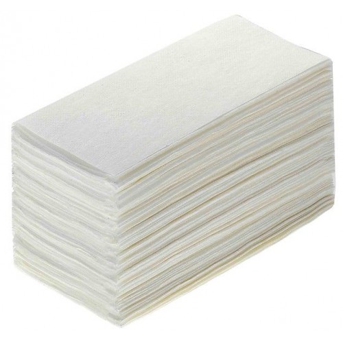 Бумажные полотенца Стандарт V сложения 1-слойные, 20 пач, 250 листов (22x23 см), белые, арт 01-225
