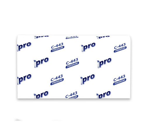 Бумажные полотенца PROtissue Premium Z сложения 2 слоя, 190 листов / 17 гр (21,5х24 см), белые, 21 пачка, Сяський ЦБК С443