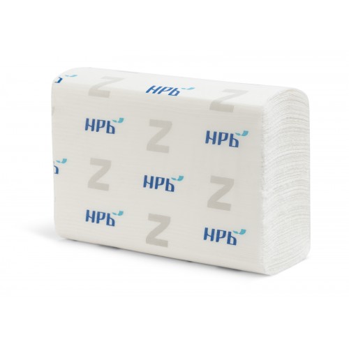 Бумажные полотенца НРБ 2-180\17 Z сложения 2-х слойные, 20 пач, 180 листов (21x22.8 см), белые, арт 25Z233