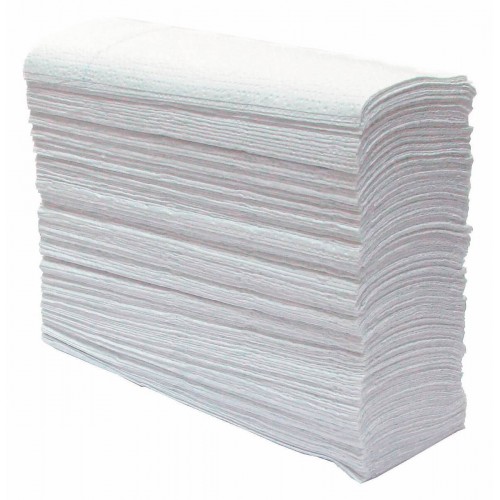 Бумажные полотенца Комфорт Z сложения 2-х слойные, 200 листов (22x23 см), белые, арт 01-240