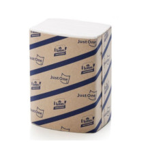 Салфетки бумажные JustOne (N12), 2-слойные, 200 листов, 16x24 см, 40 пачек в упаковке, белые Tork 477687
