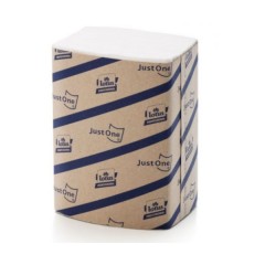 Салфетки бумажные JustOne (N12), 2-слойные, 200 листов, 16x24 см, 40 пачек в упаковке, белые Tork 477687