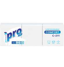 Салфетки бумажные PROtissue Comfort, 1 слой, 1/4 сложения, 23х23 см, 500 листов, белые, 10 пачек в упаковке, Сясьский ЦБК С211