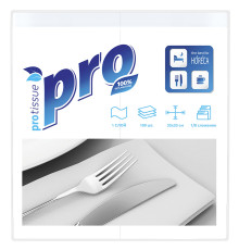 Салфетки бумажные PROtissue Comfort, 1 слой, 1/8 сложения, 33х33 см, 100 листов, белые, 20 пачек в упаковке, Сясьский ЦБК С232