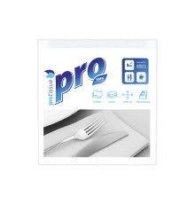 Салфетки бумажные PROtissue Premium, 2 слоя, 1/8 сложения, 33х33 см, 100 листов, белые, 24 пачки в упаковке, Сясьский ЦБК С233