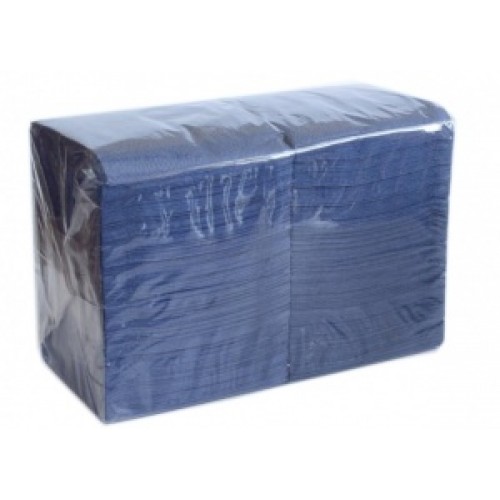 Салфетки бумажные столовые, 1-слойные, 400 листов, 24x24 см, пачек в упаковке, синие, 1889616