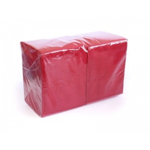 Салфетки бумажные столовые, 1-слойные, 300 листов, 33x33 см, пачек в упаковке, бордо, 14-01-0001