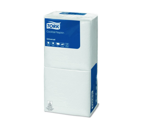 Tork 509517 Салфетки бумажные 1 слой, 500 листов, 24x24 см, 5 пачек в упаковке, белые