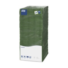 Салфетки бумажные Tork, 1-слойные, 500 листов, 25x25 см, 6 пачек в упаковке, темно-зеленые