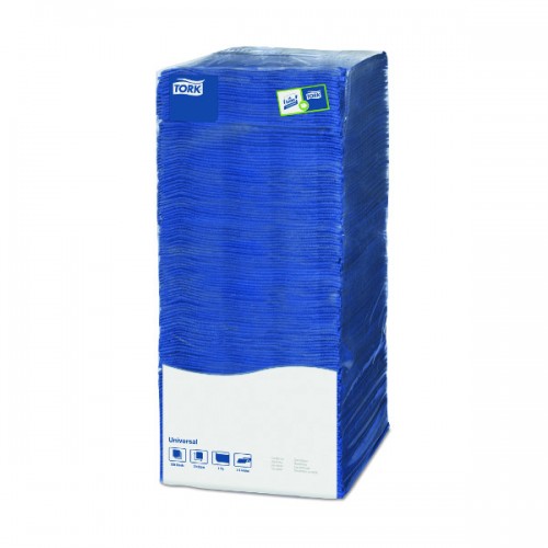 Салфетки бумажные Tork, 1-слойные, 500 листов, 25x25 см, 6 пачек в упаковке, темно-синие, 478667