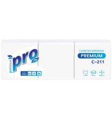 Салфетки бумажные PROtissue Comfort, 1 слой, 23х23 см, 500 листов, белые, 10 пачек в упаковке, Сясьский ЦБК С211
