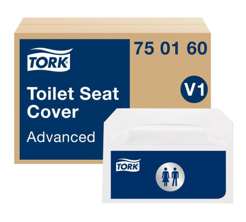 Tork 750160 Advanced V1 Одноразовые покрытия на унитаз (20 упаковок в коробке)