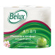 Туалетная бумага Belux с ароматом яблока 2 слоя, 4 рулона, 19 м, 160 листов (11.5x9.5 см), белая Семья и комфорт 902