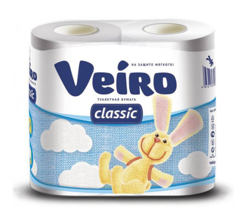 Туалетная бумага Linia Veiro Classic 2 слоя, 4 рулона, 17,5 м, белая Сыктывкар Тиссью Груп 5c24