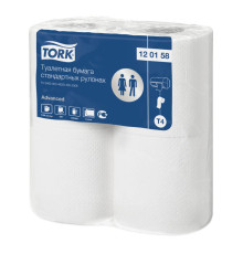 Tork 120158 Туалетная бумага Advanced (T4) 2 слоя, 4 рулона, 23 м, 184 листа (12,5 см), белая