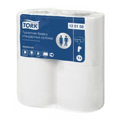 Туалетная бумага Advanced (T4) 2-х слойная, 4 рулона, 23 м, 184 листа (12,5 см), белая Tork 120158