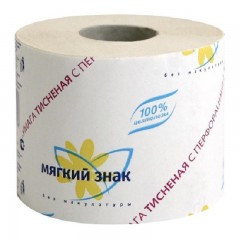 Туалетная бумага Мягкий знак 1-слойная, 72 рулонов, 51 м Сясьский ЦБК С28
