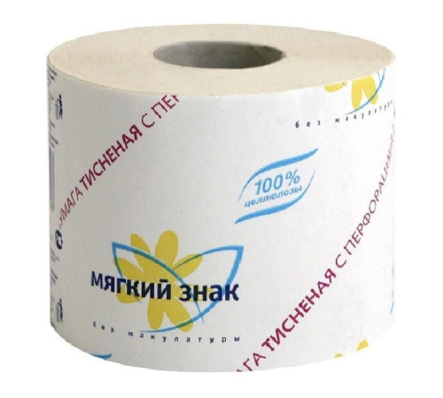 Туалетная бумага Мягкий знак 1 слой, 51 м, 72 рулона, Сясьский ЦБК С28 Туалетная бумага Мягкий знак 1 слой, 51 м, 72 рулона, Сясьский ЦБК С28