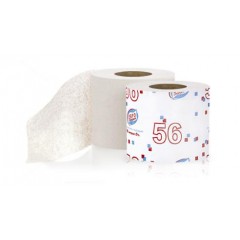 Туалетная бумага ЕВРО стандарт в амбалаже 56 1-слойная, 48 рулонов, 40 м Семья и комфорт 103