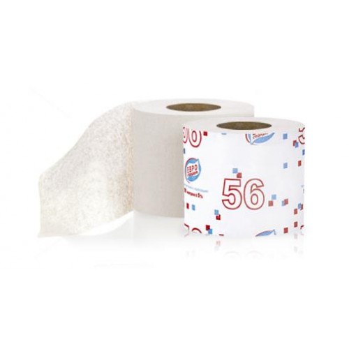 Туалетная бумага ЕВРО стандарт в амбалаже 56 1-слойная, 48 рулонов, 40 м, арт 103
