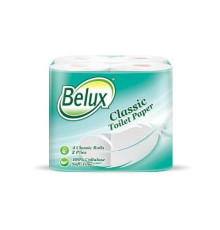 Туалетная бумага Belux Classic 2 слоя, 8 рулонов, 16 м, 140 листов (11.5x9.1 см), белая Семья и комфорт 274380