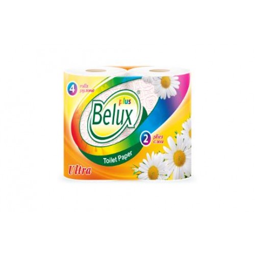 Туалетная бумага Belux PLUS 2-х слойная, 4 рулона, 20 м, 170 листов (11.5x9.5 см), белая, арт 900
